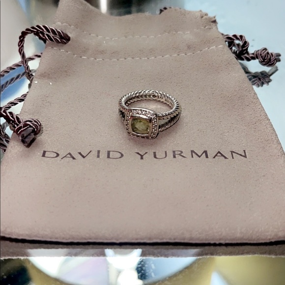 🎄DAVID YURMAN Albion Petite Ring with Semiprecious Stone & Diamonds (size 7.5) - Picture 1 of 5